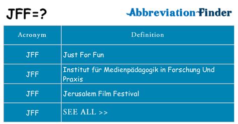 jff full form|jff meaning in english.